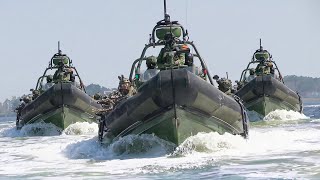 US amp Dutch Marines Riding Powerful Combat Boats at Extreme Speeds [upl. by Simdars]