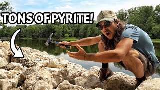 I Found Pyrite Crystals Fools Gold in Michigan Gem and Mineral Hunting the Great Lakes State [upl. by Knut412]