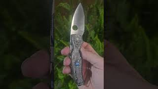 Spyderco Shaman wcustom laser engraved ti scales and clip [upl. by Corey563]