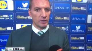 Brendan Rodgers interview after todays win against St Mirren 41 [upl. by Idelle]