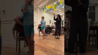 Singing Meghan Trainer at the twins Birthday shorts BallingerFamily BallingerFamilyShorts [upl. by Kcirdahc]