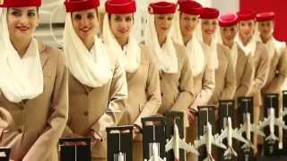 Emirates Cabin Crew at Dubai Mall  Emirates Official Store amp A380 Experience [upl. by Nylg]