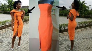 Transform your TUBE or STRAPLESS DRESS to an OFF THE SHOULDER DRESS  Quick amp Easy [upl. by Enicar]