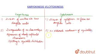 DIFFERENCE BETWEEN KARYOKINESIS AND CYTOKINESIS [upl. by Baumbaugh631]