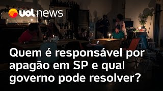 Crise da Enel quem é responsável por apagão em SP e qual governo pode resolver [upl. by Anerok886]