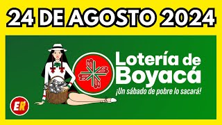 Resultados LOTERIA DE BOYACA Hoy 24 de agosto de 2024 [upl. by Gala]