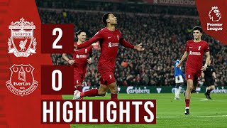 HIGHLIGHTS Liverpool 20 Everton  Salah and Gakpo win the derby at Anfield [upl. by Vittorio320]