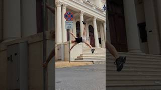 Epic Calisthenics in Public  Pole Dance Tricks poledance calisthenics fitness shorts challenge [upl. by Hoffman]