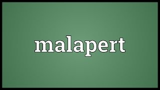 Malapert Meaning [upl. by Narok]