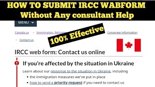 🇨🇦How To Submit IRCC Webform for canada visa applicationIRCC WEBFORMWithout consultantwebform [upl. by Leacock]