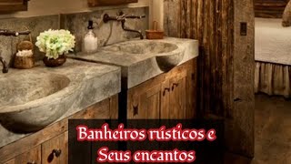 Banheiros modernos e rústicos  Fazenda  Chácara  Pedras  Tijolinhos Vamos Decorar [upl. by Nyrak]