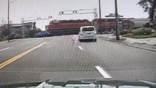 Robbinsdale Police Release Dashcam Video of Train vs Car Collision [upl. by Dercy]