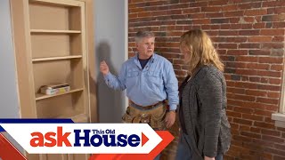 How to Install a Hidden DoorBookshelf  Ask This Old House [upl. by O'Dell]