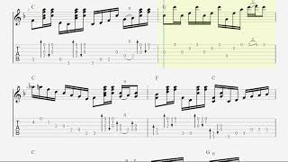 Billy Strings Uncloudy Day solo TABLATURE [upl. by Okimuy643]