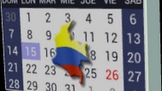 Calendario Festivos Colombia [upl. by Pasol]