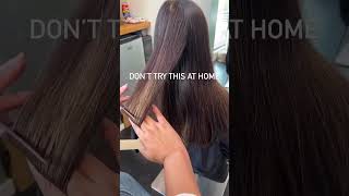 SPLIT END TRICK ✂️ w bayareabeautyengineer [upl. by Parik]