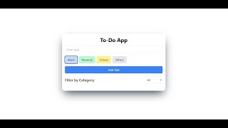 To Do App  React  Typescript  Project Demo [upl. by Essex]