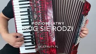 Bóg się rodzi  Nuty na akordeon  Poziom łatwy [upl. by Ronile]