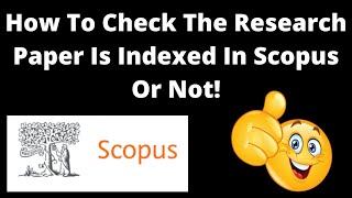 How To Check The Research Paper Is Indexed In Scopus Or Not [upl. by Hortense]