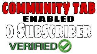 Enable YouTube community tab in 2 minutes  Even with ZERO subscribers [upl. by Llib]