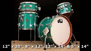 DW Jazz Series MahoganyGum 20quot  12quot  14quot Kit amp 14quot Snare [upl. by Sairtemed]