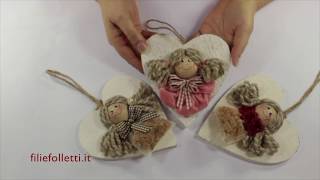 tutorial angioletto con nastro in velluto by Sandra fili e folletti [upl. by Tterrab693]