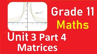 Grade 11 Maths Unit 3 Part 4 Elementary Row Operation of Matrices amp Row Echelon Form NewCurriculum [upl. by Fu]