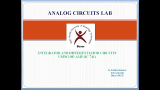 Integrator and differentiator circuits using op amp IC 741 [upl. by Anitreb90]