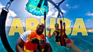 Parasailing for the FIRST TIME in Aruba Tubing Snorkeling amp on a Brunch Cruise [upl. by Kirrad401]