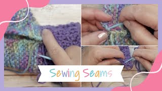 Sewing Knitted Slipper Seams [upl. by Iaverne]