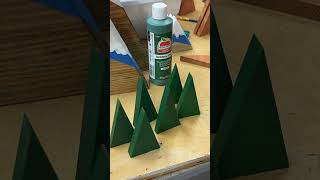 Painting some Christmas trees 15 degree cuts [upl. by Hamfurd]