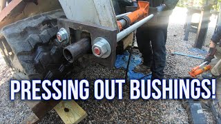 Homemade Bushing Press  Takeuchi TL240 Pin amp Bushing Removal [upl. by Oderf]