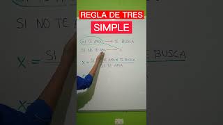 Regla de tres Simple ✅curiosidad matemática [upl. by Novoj]