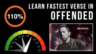 Learn Eminems Fastest Verse In Offended Slowed Down  Scrolling Lyrics [upl. by Allister]