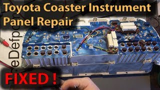 279 Toyota Coaster How To Reset Timing Belt Warning Lamp and Replace Blown Bulbs [upl. by Fransen]