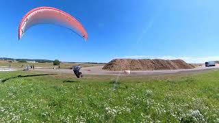 Všechov  Tábor 682024 Towing by car 1058 Ozone Enzo 3 Paragliding Soaring Czech Rep Česko [upl. by Leorsiy]