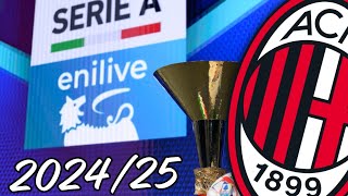 CALENDARIO SERIE A MILAN  STAGIONE 20242025 [upl. by Nwahsuq]