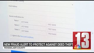 New Rensselaer County Fraud Alert to protect against deed theft [upl. by Darraj]