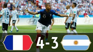 France 43 Argentina World Cup 2018 All Goals amp Highlights  English Commentary  HD 1080i [upl. by Blancha]