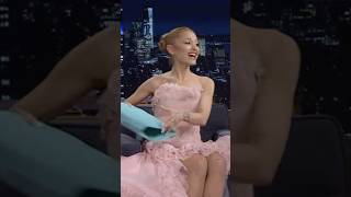 Ariana Grande brings GIFT for Jimmy Fallon [upl. by Owades]