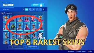 The Top 5 RAREST Fortnite Skins 2024 [upl. by Florinda]