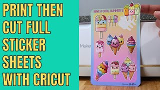 Print then cut sticker sheets with Cricut and Canva [upl. by Murton]