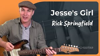 How to play Jessies Girl by Rick Springfield  Easy Guitar Lesson [upl. by Ashelman]