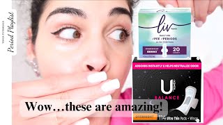 New LIV by KOTEX pads VS U by Kotex Pad reviewtest [upl. by Phenice]