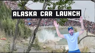 We drove 3000 miles to launch our car off of a cliff Alaska Car Launch [upl. by Trula]