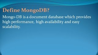 MongoDB Interview Questions and Answers for freshers and experienced– Part 1 [upl. by Brink]