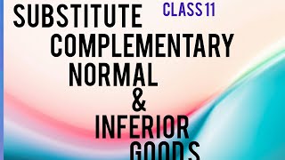 Substitute complementary normal and inferior goods for class 11 [upl. by Shuma]