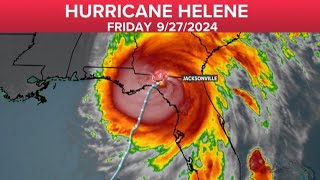 Radar timeline shows Hurricane Helenes path [upl. by Barfuss]