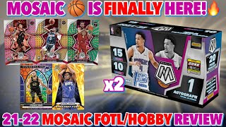 FIRST LOOK AT THE NEW MOSAIC 🏀 FINALLY 🔥 202122 Panini Mosaic Basketball FOTL Hobby Box Review [upl. by Volotta469]