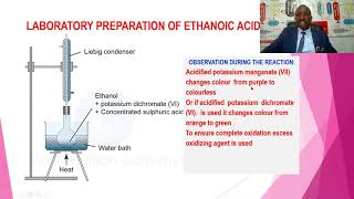 Preparation of ethanoic acid [upl. by Sices]